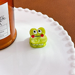 Лягушка Мини-заколки для волос в форме когтей в форме морских животных, Заколка для волос с хвостиком из ацетата целлюлозы для девочек и женщин, лягушка, 24x24x21 мм