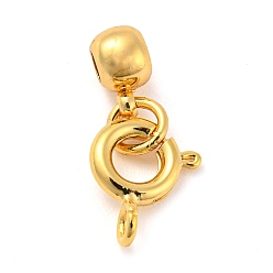 Real 18K Gold Plated Brass Spring Ring Clasps and Silicone Beads, Real 18K Gold Plated, 17x7.5mm