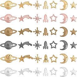 (52) Непрозрачная лаванда Сплав цинка кабошонов, для наполнения кристаллами эпоксидной смолы, разноцветные, 168 шт / коробка