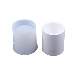 Белый Силиконовая форма для ароматерапевтической свечи, пищевой силикон, ароматерапевтический гипсовый диффузор своими руками, каменный горшок-чашка, колонка, белые, 56x50 мм