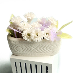 Белый Модель десерта из смолы на полке для цветов на окне, украшение куклы, аксессуары для ролевых игр, белые, 45x18x45 мм