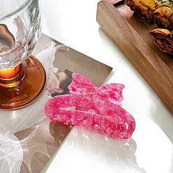 Темно-Розовый Заколки для волос в форме когтей из ацетата целлюлозы, аксессуары для волос для женщин и девочек, бантом, темно-розовыми, 5 мм