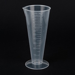 White Measuring Cup Plastic Tools, Graduated Cup, White, 5.8x5.3x12.6cm, Capacity: 100ml(3.38fl. oz)