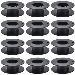 Черный 15 шт. пустые пластиковые катушки для проволоки, нить шпульки, чёрные, 5.5x2.05 см