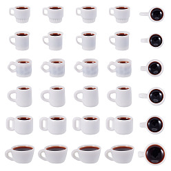 Коричневый 24 шт. 6 стили кукольный домик из смолы миниатюрный кофе, аксессуары для кукольной кухни, кофе, 8.5~14x15~18x9~14.5 мм, 4 шт / стиль