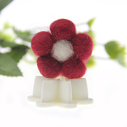 Коричневый Кабошоны из шерстяного войлока, цветок, коричневые, 35 мм