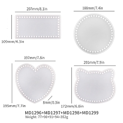 Mixed Shapes Bag DIY Silicone Mold, Resin Casting Molds, for UV Resin, Epoxy Resin Craft Making, Mixed Shapes, 188x80mm, 4pcs/set