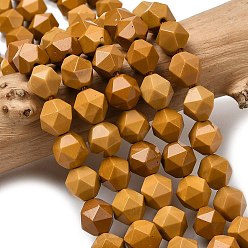 Моокаит Природные mookaite бисер нитей, звезды вырезать круглые бусы, граненые, 7~8x7~8x7~8 мм, отверстие : 1 мм, около 46~47 шт / нитка, 14.72''~15'' (37.4~38.1 см)