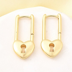 Настоящее золото 18K Серьги-кольца с латунным замком, без свинца и без кадмия, долговечный, стойки покрытие, реальный 18 k позолоченный, 24.5x11.5x4 мм