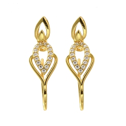 Настоящее золото 18K 925 серебряные щипцы для льда с прозрачным кубическим цирконием, слеза, реальный 18 k позолоченный, 22 мм, штифты : 0.5 мм