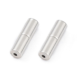 Платина Антикоррозийное покрытие родием 925 винтовые застежки из стерлингового серебра, застежки, колонка, платина, 9.5x3 мм, отверстие : 0.9 мм