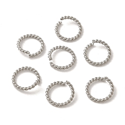 Stainless Steel Color Non-Tarnish 304 Stainless Steel Open Jump Rings, Spiral, Stainless Steel Color, 10x1.2mm, Inner Diameter: 7.5mm