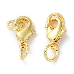 Золотой Стойки обшивки латунь когтя омара застежками, с прыжковых колец, долговечный, без свинца и без кадмия, золотые, 10x5.5x2 мм, отверстие : 2 мм