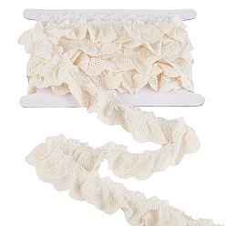 (404) Непрозрачное AB Кислое яблоко 5 метров хлопковой кружевной ленты для украшения штор и дивана, цветочный белый, 1-3/4 дюйм (45 мм)