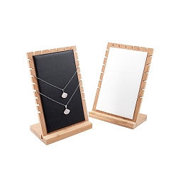 Mixed Color Imitation Leather Necklace Display Stand, Long Chain Display Stand, Mixed Color, 17.3x12.5x24.3cm, 1set/color, 2sets