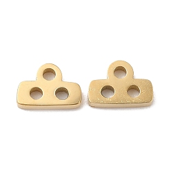 Настоящее золото 14K Ионное покрытие (ip) 304 звенья компонентов люстры из нержавеющей стали, прямоугольные, реальный 14 k позолоченный, 3.5x6x1 мм, отверстие : 1 мм