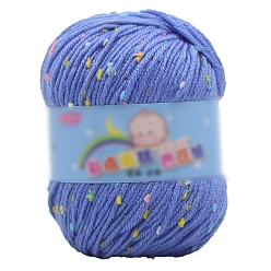 Розовато-лиловый Полиэфирная пряжа, твидовая пряжа, для свитера-шапки, для вязания крючком принадлежности, розовато-лиловый, 2 мм, около 85.30 ярдов (78 м) / моток