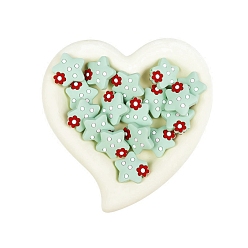 Аквамарин Экологичные силиконовые бусины звездного пищевого качества, аквамарин, 27x27 мм