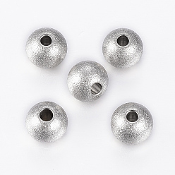 Нержавеющая Сталь Цвет Устойчивы к потускнению 202 текстурированные бусины из нержавеющей стали, рондель, цвет нержавеющей стали, 8x6.5 мм, отверстие : 2 мм