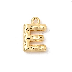 Letter E Латунь прелести, без никеля , реальный 18 k позолоченный, Письмо E, 12x8x2.5 мм, отверстие : 1.4 мм