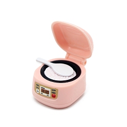 Pink Пластиковые украшения для рисоварки, Микропейзаж домашняя кухня аксессуары для кукольного домика, притворяясь опорными украшениями, розовые, 25x29x20 мм