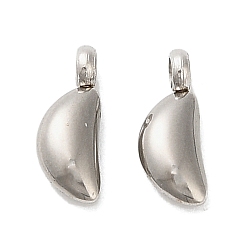 Нержавеющая Сталь Цвет 304 прелести нержавеющей стали, лунное очарование, цвет нержавеющей стали, 10.5x4x3 мм, отверстие : 1.8 мм