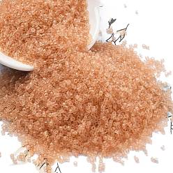 Легкий Лосось Стеклянный бисер матового цвета, цилиндр, светлый померанцевый, 1.6x1.3 мм, отверстие : 0.8 мм, Около 60000 шт / фунт