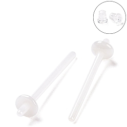 Белый Дым Оправы для серег из гипоаллергенной биокерамики из циркониевой керамики, за половину пробурено бисера, не выцветает и не содержит никеля, серый, 3x13.5 мм, штифты : 0.8 мм