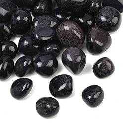 Blue Goldstone Synthetic Blue Goldstone Beads, Tumbled Stone, Nuggets, No Hole/Undrilled, Vase Filler Gems, 20~35x22~40x14~27mm