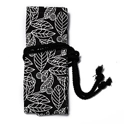 Лист Холст ручной работы в рулоне карандаш для карандашей 12 отверстия, универсальный рулонный пенал, ручка занавес, органайзер для карандашей для раскрашивания, лист, 20.2x22.2x0.4 см