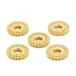 Золотой Бусины разделители из сплава , стойки покрытие, без свинца и без кадмия, плоско-круглые, золотые, 8x1.5 мм, отверстие : 2.5 мм