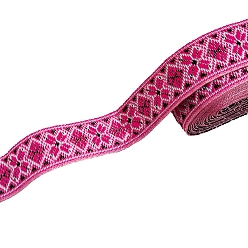 Темно-Розовый Полиэфирная лента, орнамент одежды, темно-розовыми, 3/4 дюйм (20 мм), около 7.66 ярдов (7 м) / шт