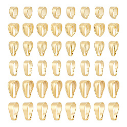 Real 18K Gold Plated & Gunmetal 60шт. 6 стили латунные защелки на дужках, реальный 18 k позолоченный, 7~13x4~8.5x3~7 мм, 10 шт / стиль