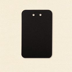 Черный Бумажные карты дисплея брелка, прямоугольные, чёрные, 12x7.5 см