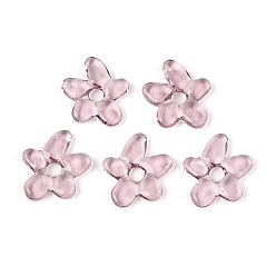 Фламинго Бусины лэмпворк , цветок, фламинго, 18.1x17~17.5x3~4 мм, отверстие : 3.8 мм