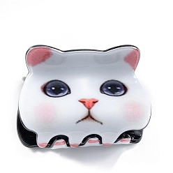 Белый Заколки для волос из ПВХ в форме кошачьих когтей, аксессуары для волос для женщин и девочек, белые, 32x51x33 мм