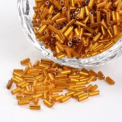 (932FM) Темно-синий аква-матовый с подкладкой Серебристый круглый дырокол стеклянный стеклянный бусины, темно-золотистые, 3~5x1.8~2 мм, отверстие : 0.8 мм, Около 12000 шт / 450 г