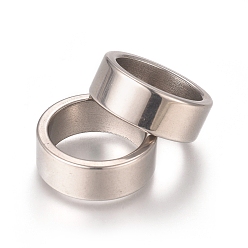 Нержавеющая Сталь Цвет Устойчивы к потускнению 201 бусины из нержавеющей стали, бусины с большим отверстием, колонка, цвет нержавеющей стали, 18x6.5 мм, отверстие : 14 мм