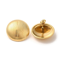 Золотой Ионное покрытие (ip) 304 серьги-гвоздики из нержавеющей стали, текстурированный плоский круглый, золотые, 25 мм