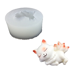 Белый Пищевые силиконовые формы, формы помады, для украшения торта поделки, цвет шоколада, конфеты, УФ-смола и эпоксидная смола, лиса, белые, 66x57x26 мм