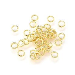 Настоящее золото 18K Латунные кольца прыжок открыт, долговечный, без кадмия и без свинца, стойки покрытие, реальный 18 k позолоченный, 3.5x0.6 мм, внутренний диаметр: 2.3 мм