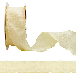 Светлый Золото-желтый Полиэстеровая лента с морщинами, аксессуары для одежды, светлый золотарник желтый, 1 дюйм (25 мм), около 10.00 ярдов (9.14 м) / рулон