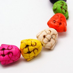 (52) Непрозрачная лаванда Голова Будды синтетические бирюзовые бусины, окрашенные, разноцветные, 29x27x14 мм, отверстие : 2 мм, Около 80 шт / 1000 г