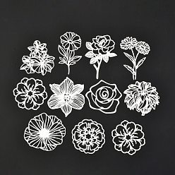 Цветок Блокнот для альбомов, для альбома для вырезок diy, поздравительная открытка, справочная бумага, цветочным узором, 6~8.75x4.7~7.2x0.01 см, 10 шт / комплект