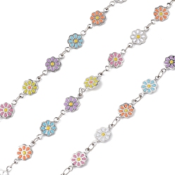 Нержавеющая Сталь Цвет 304 цепи эмалированные из нержавеющей стали, несварные, дасий, цвет нержавеющей стали, 13x7.5x1 мм