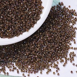 (DB0287)  Топазовый Блеск с Корицей на Подкладке Бусины miyuki delica, цилиндр, японский бисер, 11/0, (db 0287) блеск топаза с корицей, 1.3x1.6 мм, отверстия: 0.8 мм, около 10000 шт / мешок, 50 г / мешок