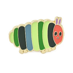 Insects Эмалевые булавки, булавки для лацканов из сплава для одежды рюкзака, пальмовая червь, 20.5x31 мм
