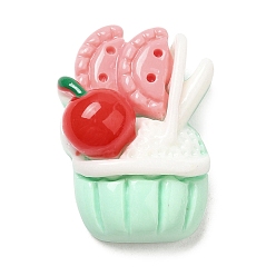 Food Кабошоны из непрозрачной смолы с мультяшным рисунком, для изготовления ювелирных изделий, питание, 26x19x11 мм