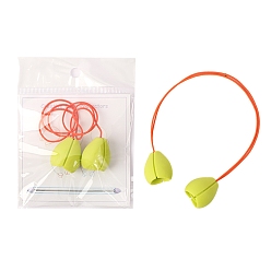 Зелено-Желтый Протекторы для кончиков спиц Flower ABS, вязальные игольные колпачки, спицы пробка, зеленый желтый, 2.5x2 см