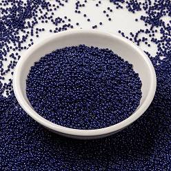 (RR4493) Duracoat Dyed Opaque Navy Blue MIYUKI Round Rocailles Beads, Japanese Seed Beads, 15/0, (RR4493) Duracoat Dyed Opaque Navy Blue, 1.5mm, Hole: 0.7mm, about 250000pcs/pound